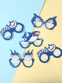 8 piezas Gafas de papel estilo tiburón oceánico, Gafas de papel para decoración de fiesta de cumpleaños, Gafas de papel para accesorios de fotos de fiesta de baby shower, Suministros para fiesta de primer cumpleaños, Gafas de fiesta de feliz cumpleaños, Decoración de fiesta de cumpleaños de tiburón blanco, Accesorios de fiesta, Regalos de cumpleaños, Decoración de fiesta de recién nacido, Decoración de baby shower, Decoración de revelación de género, Decoración de fiesta con tema de animales de granja, Recuerdos de fiesta - tiburones oceánicos - Ver 4