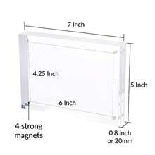 Magnetic Acrylic Picture Photo Frame 5x7 Inch 3 Pack,Clear Glass Like, Double Sided Frameless Desktop Floating Display, Free Standing, Easy To Change - Clear - View 6