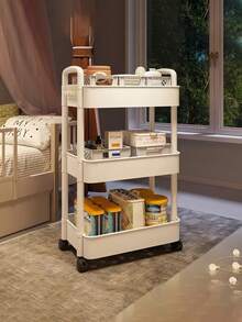1pc Multi-Tier Rolling Storage Cart, Multipurpose Shelving Unit For Kitchen, Bathroom, Bedroom, Etc. - Multicolor - View 5