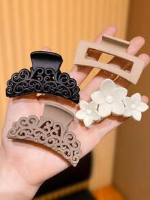 4/9/13pcs Floral Hollow Hair Claw Clips, Versatile Hair Accessories For Girls Thick Hair, Cute Y2k Aesthetic Hair Clips - Multicolor - View 5