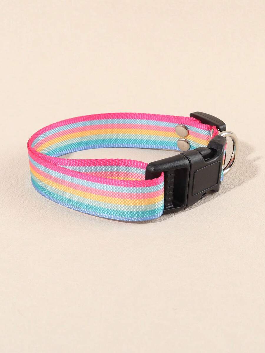 1 chiếc vòng cổ cho thú cưng bằng nylon nhiều màu sắc, phù hợp cho chó nhỏ mọi mùa. - Nhiều màu - Xem 1