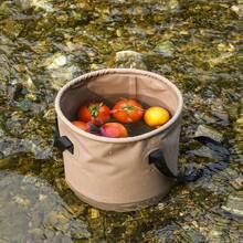 10L 20L Large Capacity Collapsible Water Bucket, Durable 500D PVC Portable Foldable Storage Pail, Multi Functional Outdoor Camping Fishing Foot Soak Bucket For Hiking Picnic Outdoor Daily Use - A - View 4