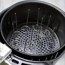 10pcs Air Fryer Oven, Vertical Grill, Skewer Grill, Universal Accessories, 304 Stainless Steel Special Baking Needle - Multicolor - View 9