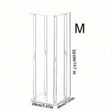 Acrylic Tall Flower Stand, Detachable Flower Rack, Suitable For T-Stage Events Reception Floral Display, Party Decor Home, Wedding Ceremony Balloon Display, Wedding Floral Display Stand - Clear - View 9