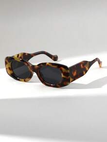 Visivana 1 Pc Women's Cat-Eye Marble Pattern Vintage Retro Y2K Street Style Fashion Glasses For Beach Party Fashion - Multicolor - View 3