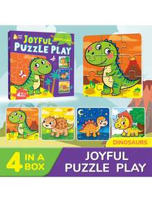 beartale 36pcs 4-In-1 Halloween Cartoon Puzzle Game Set, Includes Pumpkin, Ghost, Bat Patterns, Suitable For Early Childhood Education, Develop Concentration, Creativity And Logical Thinking, Montessori Toy, School Supplies, Puzzle Gift, Teaching Aid, Early Education Toy, Classroom Toy, Student, Toddler Learning Activity, Children Birthday Gift, Halloween Party Gift, Holiday Home Decor - Multicolor - View 17