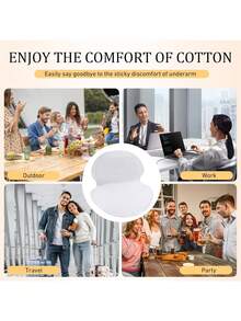 Unisex Underarm Sweat Pads, 100pcs/Pack, Fragrance-Free & Invisible Design, Ultra-Thin 0.03 Inch, Size: 4.72*3.47 Inch. 10pcs/Small Pack, Convenient For Commuting And Travel. - Multicolor - View 2