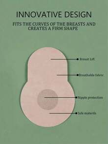 10pcs Seamless Invisible Breast Lift Tape, Non-Woven Fabric Material To Prevent Sagging And Lift Breasts, Suitable For Large And Plus Size Women, Sexy Anti-Chafing And Anti-Embarrassment, Soothing Coverage For Protrusions, Breast Lifting Effect - Multicolor - View 8