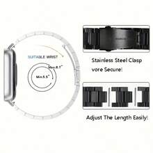 20mm 22mm Stainless Steel Watch Band Compatible With Galaxy Watch 7 6 5 4 40/44mm Metal Watch Band Compatible With Huawei Watch GT6/GT6 Pro/GT5/Pro/GT4/GT3, Balance GTR, Compatible With Xiaomi Watch/S5/S4/S3/Mi Quick Release Design, High-Quality Material, Fashionable Steel Band For Men And Women - 22mm - View 7
