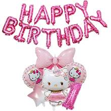 Sanrio Number Balloon Banner Set Hello Kitty Birthday Party Decoration Mall Holiday Decor Hello Kitty Printed Number Balloon Set Birthday Party Scene Decoration Hello Kitty Party Balloon Banner Decoration Party Balloon Room Decoration Hello Kitty Cute Birthday Balloon Package Birthday Decoration Hello Kitty Party Decoration Back To School Season Holiday Gift - Pink - View 16