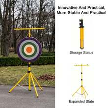 Outdoor Adjustable Archery Target Stand – 48.5*67–171cm Portable Tripod With Height Adjustment, Lightweight And Foldable For Backyard & Shooting Range, Suitable For Arrow Training - A - View 4