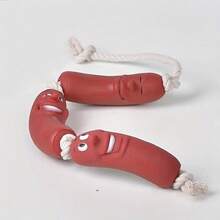 1pc Sausage-Shaped Dog Chew Toy, Fun Dog Pet Supplies - Durable And Bite-Resistant, Interactive Training Teething Toy, Premium Material, Sausage Design, Dog Chew Toy, Relieves Teething Discomfort - Multicolor - View 6