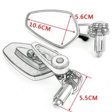 1 par de espejos retrovisores de extremo de manillar de motocicleta, espejos reflectantes convexos de manillar de motocicleta de montaña, accesorios de motocicleta para vehículo eléctrico - A - Ver 3