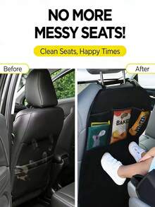1 pieza Alfombrilla para asiento de coche, fácil de limpiar, almohadilla protectora, protector para asiento trasero del coche, proporciona protección para tu interior, evita suciedad, barro, arañazos, alfombrilla protectora para asiento trasero del coche, buen almacenamiento en el coche, adecuada para recomendación de interior de coche - Multicolor - Ver 4