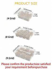 1pc/2pcs/4-Compartment/8-Compartment/9-Compartment Snack Box, Portable Travel Meat Platter With Lid, Refrigerator Food Storage Container, Summer Snack Organizer Box, Divided Storage Box, Salad Box, Keeps Food Fresh Longer - Multicolor - View 2