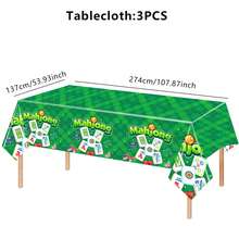 1/3PCS Mahjong Disposable Plastic Tablecloth 54" X 108" Green Class Of Mahjong Party Table Cloths Disposable For Mahjongs Birthdays Party Supplies Decorations Tables Graduation Party Indoor Or Outdoor - Mahjong Tablecloth - View 7