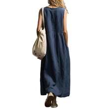 2026 Spring/Summer New Loose Sleeveless Dress With Three-Dimensional Pockets - Milky - View 6