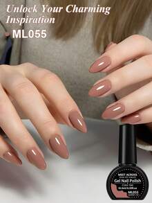 MEET ACROSS 1件 10.3ml 裸色凝膠指甲油，HEMA TPO FREE 半永久浸泡式 UV 凝膠指甲油，適合夏季美甲，持久、無鉛 DIY 指甲設計裝飾，美甲凝膠指甲油，適用於沙龍和居家美甲護理產品 - 藕粉色 - 查看 2
