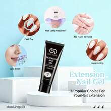 Set de 4 piezas de extensión de uñas de gel de polímero, kit de gel de modelado rápido, diseño de uñas UV LED sin olor, fortalecimiento de uñas brillante y duradero, incluye herramientas sencillas para uñas en casa - Multicolor - Ver 7