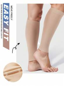 1 Pair Unisex Toe-Less Compression Socks, Suitable For Sports, Travel, Work, Fitness, Short Compression Socks For Autumn Use - Multicolor - View 6