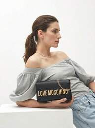Love Moschino Smart Daily Logo Women's Crossbody Bag Black