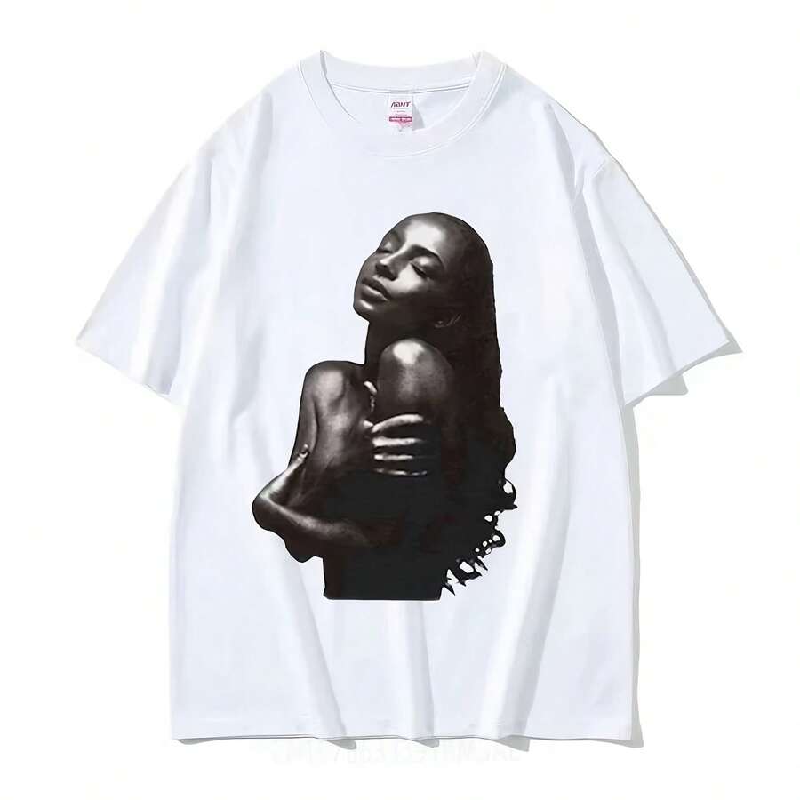 Neues Vintage S-Sade World Tour T-Shirt für Frauen, Harajuku-Stil, hochwertige Mode, Oversized Streetwear - Form - Übersicht 1