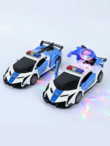 Electric Light & Music Police Car Toy For Kids, 360° Rotating, Boys & Girls Toy Gift (Random Style) - Multicolor - View 8