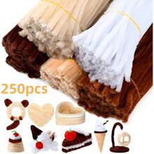 100/500 pezzi Super densi bastoncini per la pulizia in fibra serie marrone, 5 diverse aste in chenille colorate, aste in chenille marrone, bastoncini per la pulizia in fibra per artigianato, bastoncini soffici, colorati, dal marrone chiaro al marrone scuro, regalo di laurea, bastoncini per la pulizia in fibra per artigianato, bastoncini per la pulizia in fibra natalizi per artigianato, per fai da te e pulizia, forniture di aste in chenille per artigianato e decorazione - Multicolore - Visualizzare 15