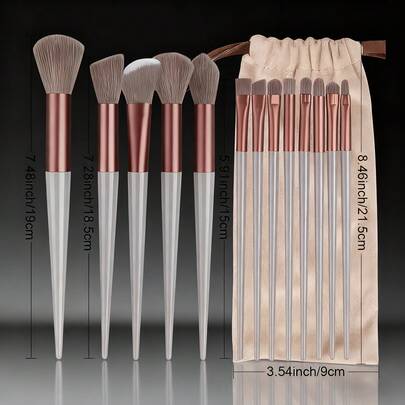 15-Piece Professional Makeup Brush Set Features Soft Nylon Bristles. Ideal For Eye Makeup, Foundation, Blush, Loose Powder And Highlighter. These Multi-Functional Brushes Work Well For Contouring, Loose Powder And Pressed Powder Application. Suitable For Both Beginners And Professional Makeup Artists. Ultra-Soft Design Enables Precise Facial Makeup Blending. Gentle On Skin And Friendly To Sensitive Skin, It Is A Perfect Gift Choice For Women.