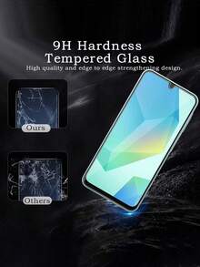 4合1套裝 - 適用於 Galaxy A16，包含 2 個螢幕保護貼 + 2 個相機鏡頭保護貼，強化玻璃，超清 9H 硬度，適用於 Galaxy A17/A16/A14/S21FE/S23FE/A54/A15/A31/A34/A35/A55/M53/M54/M55 手機殼，無氣泡，耐用，完美手機配件，適合送給家人和朋友的禮物 - 無色 - 查看 3