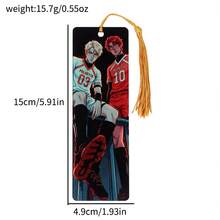 Thẻ đánh dấu sách bằng acrylic hình logo đội Fox Sports có tua rua - Thiết kế in hình nhân vật và số áo đấu, quà tặng lý tưởng cho người yêu sách và người hâm mộ thể thao. - Hình chữ nhật - Xem 16