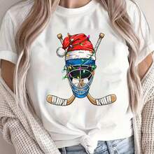 Printed T-Shirt For Men And Women - 白色 - 查看 1
