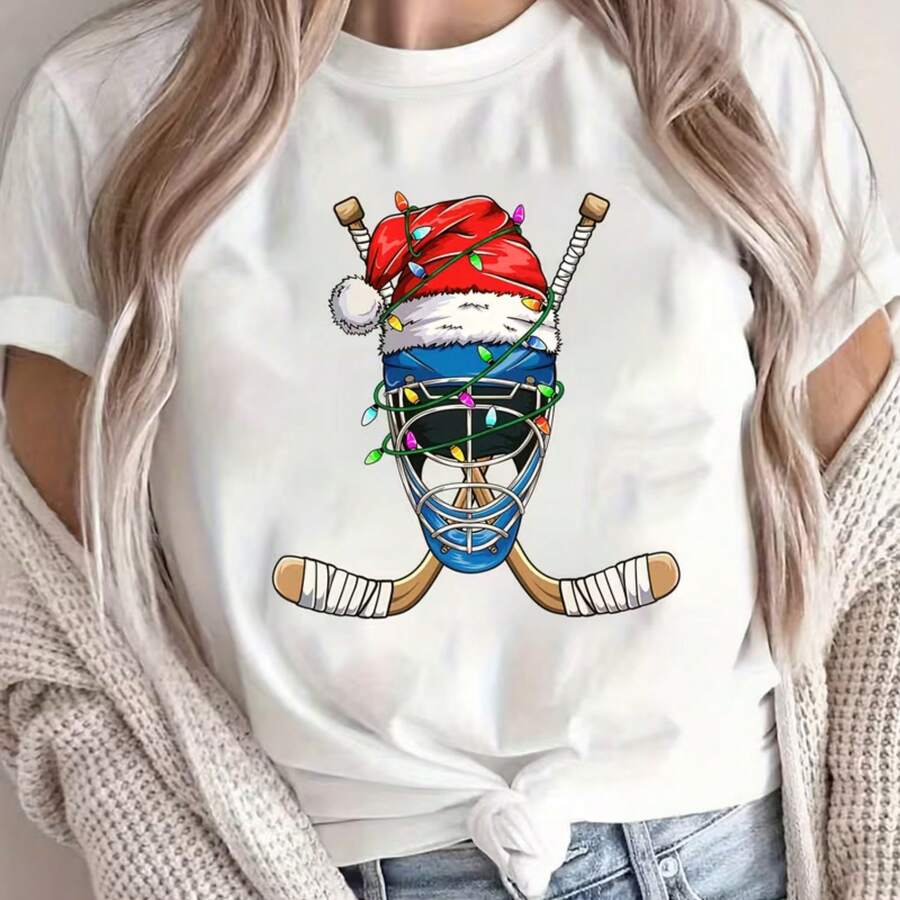 Printed T-Shirt For Men And Women - 白色 - 查看 1