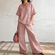 Women Two-Piece Outfits - Pink - View 4