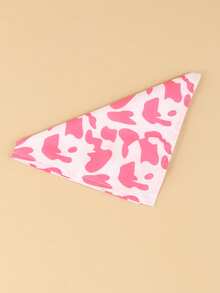 Bandana Hewan Peliharaan Poliester Motif Susu Merah Muda yang Lucu, Cocok Sebagai Aksesori Anjing, Aksesori Kucing, Perlengkapan Hewan Peliharaan atau Dekorasi Gaya Anjing yang Menyenangkan, Cocok untuk Penggunaan Sehari-hari di Rumah atau Bermain di Luar Ruangan untuk Kucing dan Anjing - Berwarna merah muda - View 5