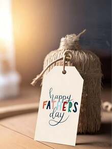 1/50/100pcs Colorful Coded Father's Day Gift Tags With Jute Twine, Suitable For Cards, Gifts, Portable Presents, Decorations, Celebrations To Express Joy And Warmth, Multifunctional Labels - Multicolor - View 2