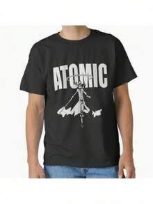 Camiseta de Mujer con Estampado Gráfico a - Camiseta de Anime  in Shadow - Estampadoónico, Camiseta Casual de Cuello Redondo Adecuada para Uso Durante Todo el Año y Eventos Temáticos - Ropa para Fanáticos del Anime (Lavable a Mano) Cómoda y Transpirable, Diseño con Patrón de Letras a, Ropa Versátil y Moderna para Hombre, Regalo Sorpresa para las Fiestas WNXD - Negro - Ver 1
