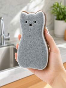 Cute Shaped Kitchen Sponge Thick Durable Dishwashing Cleaning Tools For Kitchen Bathroom And Outdoor Cleaning Multifunctional Heavy-Duty Scrub Sponge Designs Holiday Party Dish Essential Summer Cleaning Pack Housewarming Gift For Aesthetic Home - A - View 4