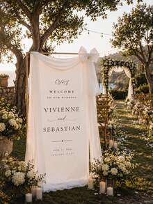 Customized Wedding Welcome Sign, Wedding Fabric Welcome Sign, Modern Wedding Welcome Banner, Fabric Sign Customized Wedding Banner, Bohemian Wedding, Bridal Shower Sign Personalized Name Customized Wedding Sign, Customized Minimalist Welcome Sign, Fabric Welcome Sign, Wedding Decor, Customized Fabric Wedding Sign, Personalized Party Decor, Minimalist Sign, Fabric Sign, Wedding Wedding Welcome Sign, 3 Fabric Options For Banner, Personalized Party Decor, Minimalist Sign, Fabric Sign, Wedding Wedding Welcome Sign - Multicolor - View 3