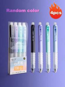 4支 0.5mm 黑色可擦拭圓珠筆，附360°旋轉橡皮擦，舒適握感，適合繪圖、書寫、規劃與開學首日使用 - 彩色 - 查看 11