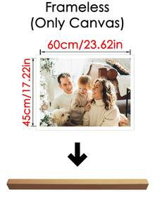 1pc Customized Photo Print Canvas Art, Large Size Personalized Poster, Includes DIY Frame (Self-Assembly) Or Canvas Only, Mother's Day Gift - Multicolor - View 18