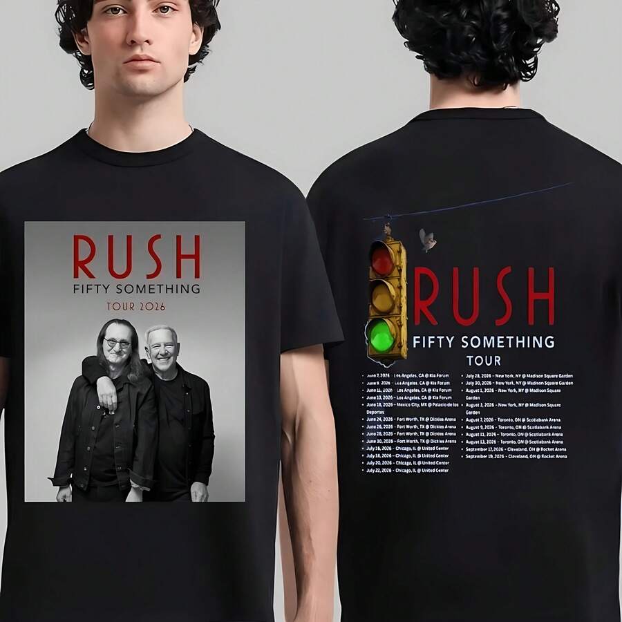Rush Extends 2026 Fifty Something Tour T-Shirt - Black - View 1