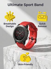 彩色矽膠手錶錶帶 (22mm, 26mm) 適用於 Fenix 系列 (Fenix8/7/7pro/7x/6/6pro/6x/5/5pro/5x),快速拆卸設計 - Fenix - 查看 3