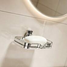 Light Luxury Double-Layer Soap Dish For Bathroom Sink, Household Drainage Soap Holder Storage Rack - Transparent-Soap Box - View 3
