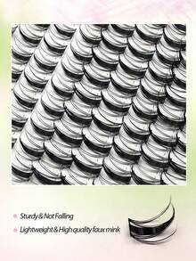 100pcs D-Curl Spiky Anime Style Eyelashes, Suitable For Daily Use, Beginner Eye Makeup, Cosplay, Party, Anime Individual False Eyelashes - D - View 3
