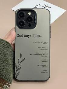 1件聖經經文設計防震保護手機殼，適用於16 Pro Max 15 14 Plus 13 12 11，宗教基督教經文引用圖案，軟矽膠緩衝防刮耐用手機殼皮，全機身保護手機配件禮物 - 灰色 - 查看 5