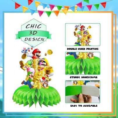 9 món đồ trang trí tổ ong cho tiệc sinh nhật, trang trí bàn tiệc, đế trưng bày tổ ong bằng giấy, phụ kiện tiệc