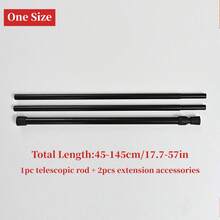 1組窗簾桿，A款包含2根桿子，通用尺寸包含3根桿子 - 黑色 - 查看 9