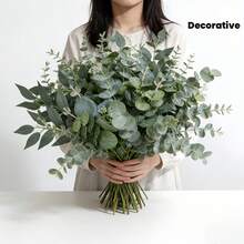 20pcs 4 Types Artificial Mixed Eucalyptus Leaves - Suitable For Indoor And Outdoor Display - Can Be Used For Wedding Decoration, Floral Arrangement And Other Daily Decor Scenes - Multicolor - View 2