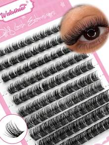 Waloshow 3D Natural Cluster False Eyelashes, 0.07mm Thick, 10-16mm Long, Mixed Set, 10 Rows D-Curl, Ultra-Lightweight Segmented False Lashes, Comfortable Wear, DIY Handmade, Easy To Create Delicate Eye Makeup, Suitable For Various Occasions Such As Parties, Daily Travel, Etc. Eyelash Cluster, False Eyelashes, Individual False Lashes, Fake Eyelashes - D - View 7
